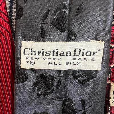 9 Vintage Luxury Designer Ties - Christian Dior, Givenchy