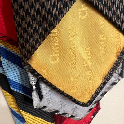 9 Vintage Luxury Designer Ties - Christian Dior, Givenchy