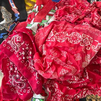 Vintage Bandana Lot - Harley Davidson, Cotton, Conditions Vary