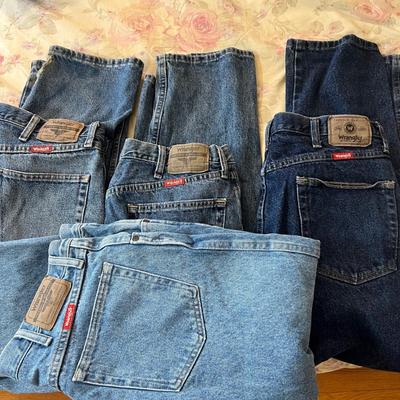 4 Pairs Men's Vintage Jeans Denim - Wrangler, Lee