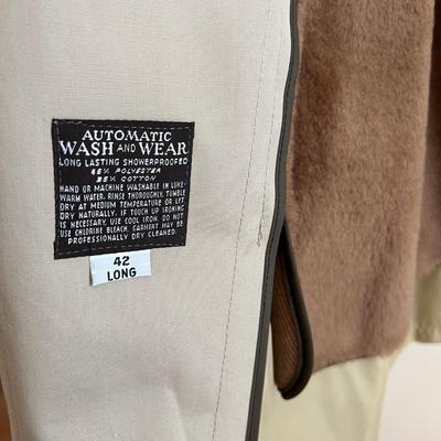 2 Men's Vintage Trench Coats 42 Long, 44 Reg.