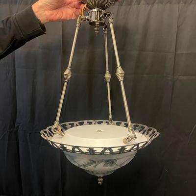 Metal & Glass Hanging Light (G-MG)