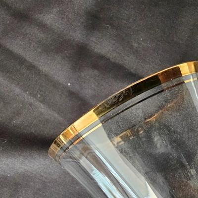 Seven Gold Rimmed Mikasa Wine Glasses (K-JS)