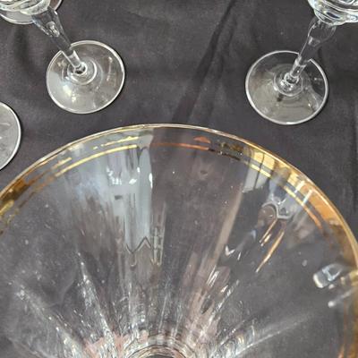 Mikasa Gold Rimmed Water Glasses & Champagne Flutes (K-JS)