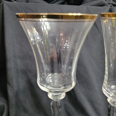 Mikasa Gold Rimmed Water Glasses & Champagne Flutes (K-JS)