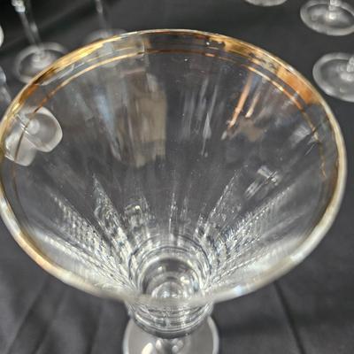 Mikasa Gold Rimmed Water Glasses & Champagne Flutes (K-JS)