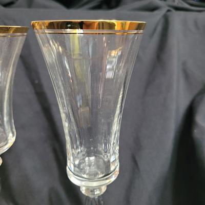 Mikasa Gold Rimmed Water Glasses & Champagne Flutes (K-JS)