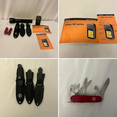 Garmin Etrex, Throwing Knives & Swiss Army Knives (G-MG)