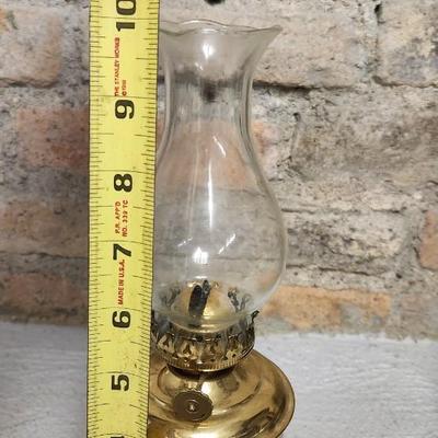 Sale Photo Thumbnail #92: Fantastic 2 Tiered Pewter Tidbit (comes apart for easy storage), Sweet old Corduroy Fedora styled with German pins, a sweet little brass oil lamp with glass chimney and that fabulous Mango Wood holder