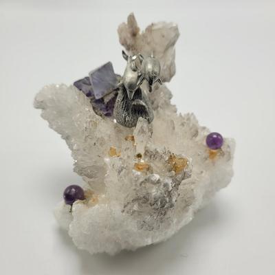 Raw Opal & Quartz with Dolphins (K-EL)