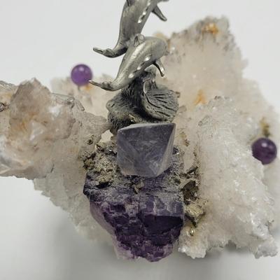 Raw Opal & Quartz with Dolphins (K-EL)