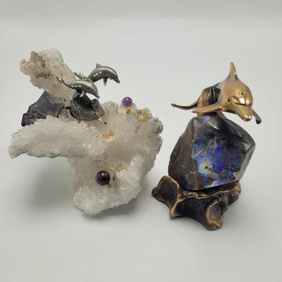Raw Opal & Quartz with Dolphins (K-EL)