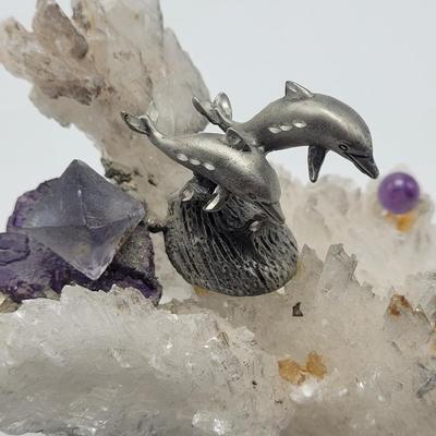 Raw Opal & Quartz with Dolphins (K-EL)