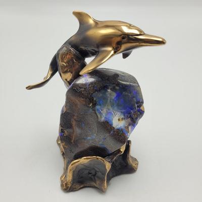 Raw Opal & Quartz with Dolphins (K-EL)