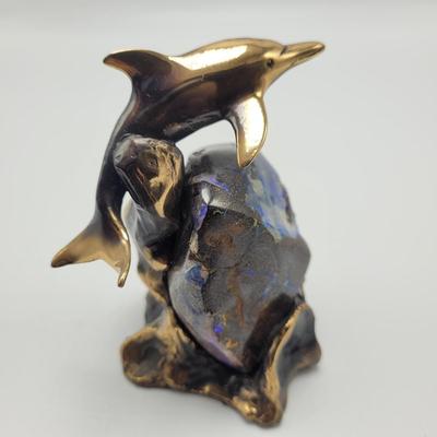 Raw Opal & Quartz with Dolphins (K-EL)