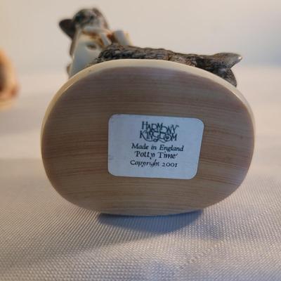 Six Cat Themed Figurines incl Harmony Kingdom and Pot Bellys (K-EL)