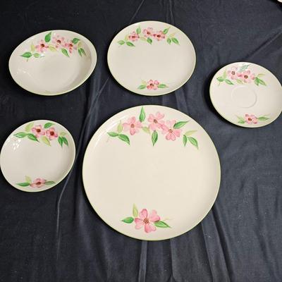 Set of 'Posie Pink' Handpainted China by Maruta of Japan (K-JS)