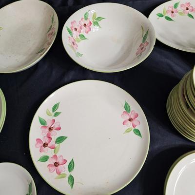 Set of 'Posie Pink' Handpainted China by Maruta of Japan (K-JS)