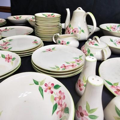 Set of 'Posie Pink' Handpainted China by Maruta of Japan (K-JS)