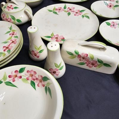 Set of 'Posie Pink' Handpainted China by Maruta of Japan (K-JS)