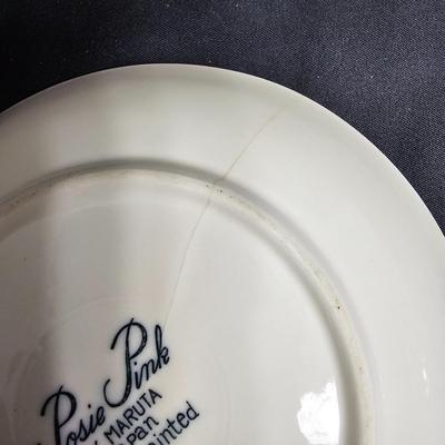 Set of 'Posie Pink' Handpainted China by Maruta of Japan (K-JS)