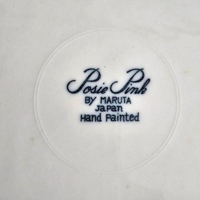 Set of 'Posie Pink' Handpainted China by Maruta of Japan (K-JS)