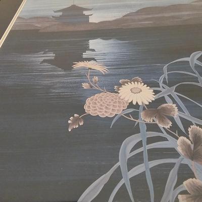 Pair of Gold Framed Asian Landscape Prints (LR-JS)