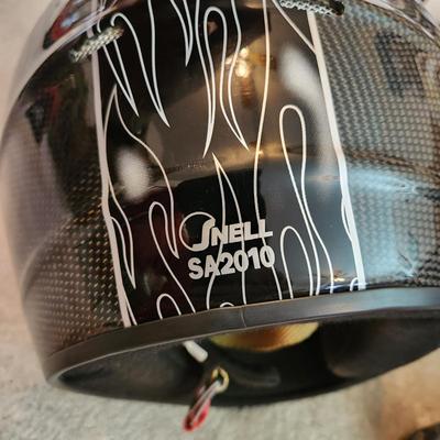 Vintage G-Force Racing Gear Helmet Black Flame L SA2010