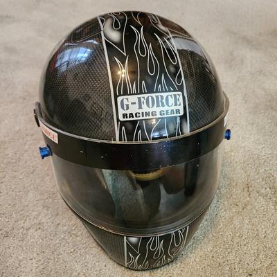 Vintage G-Force Racing Gear Helmet Black Flame L SA2010