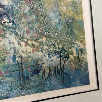 Original Harold Frank Mixed Media on Paper ‘Floral Impressions ‘