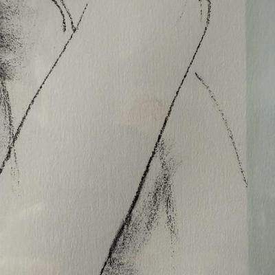 Pegge Hooper Signed Drawing - Hawaiian Woman with Lei