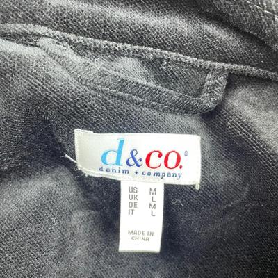 New QVC Denim & Co Black Velveteen Jacket M