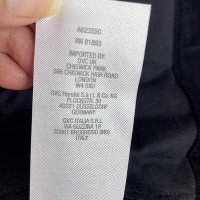 New QVC Denim & Co Black Velveteen Jacket M