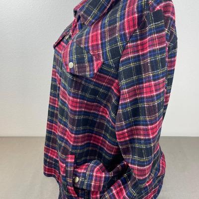 New CJ Banks Red Plaid Zip Bomber Jacket 2X