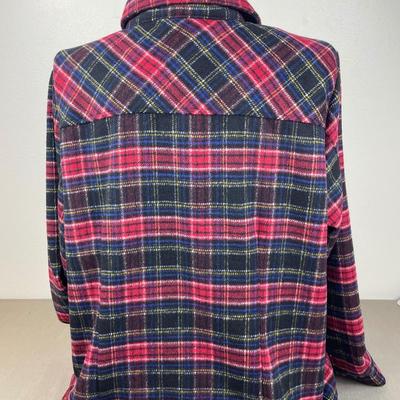 New CJ Banks Red Plaid Zip Bomber Jacket 2X