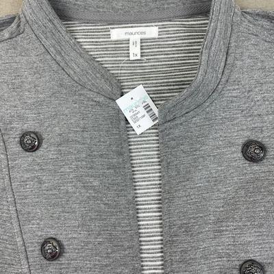 New Maurices Knit Military Jacket 1X
