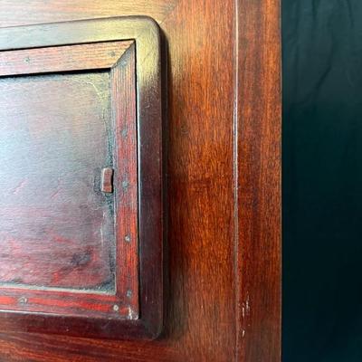 Antique Porcelain Tile In Wood Frame - Over 100 years old!