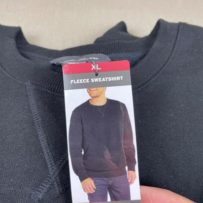 New Men’s Eddie Bauer Black Crew Neck Sweatshirt XL