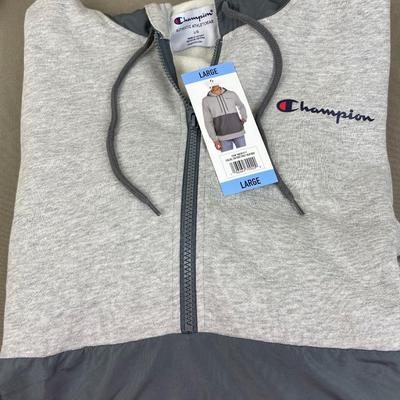 New Men’s Champion 1/2 Zip Hoodie Large