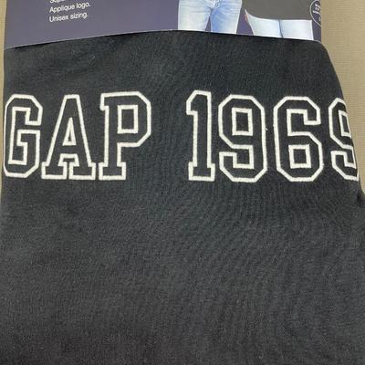 Unisex GAP Black Hoodie Sweatshirt Embroidered Large