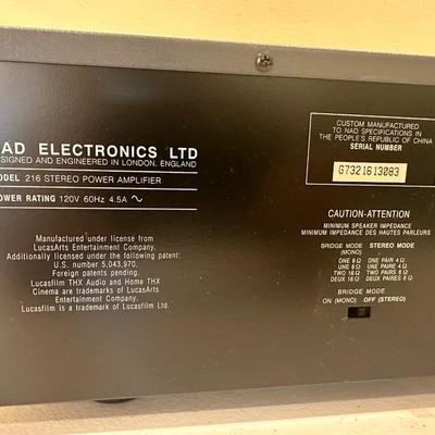 NAD 216 THX Stereo Power Amplifier – High-Performance THX 216