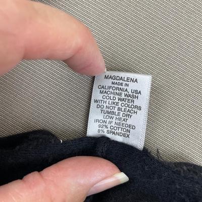 Black Knit Tunic Double Front Zip New XL 16