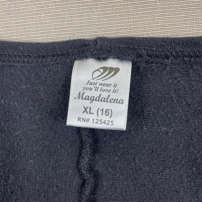 Black Knit Tunic Double Front Zip New XL 16