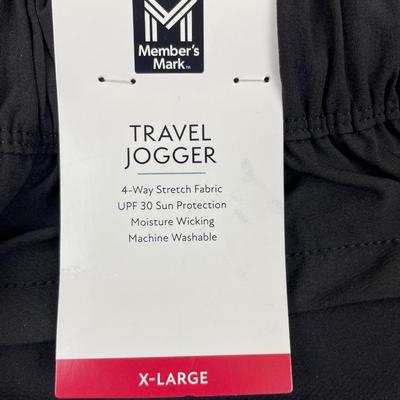 New Black Travel Jogger Pants XL