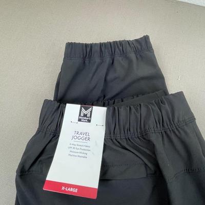 New Black Travel Jogger Pants XL