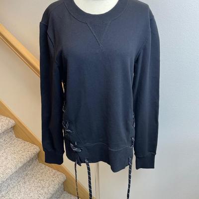 LEVEL Brand Black Side Lace Pullover New