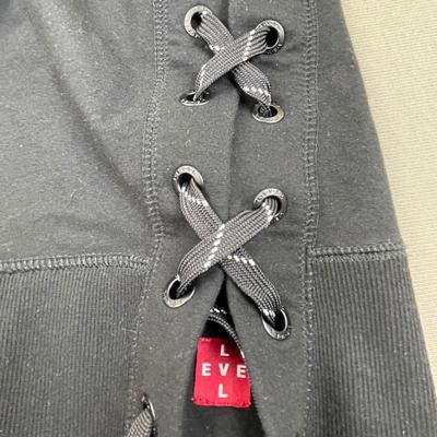 LEVEL Brand Black Side Lace Pullover New