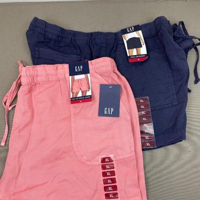 2 Pair New GAP Pull on Shorts XL