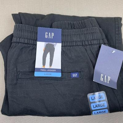 New GAP Black Twill Women’s Jogger Pants L