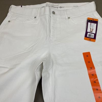Gloria Vanderbilt White Skimmer Capri Pants 16